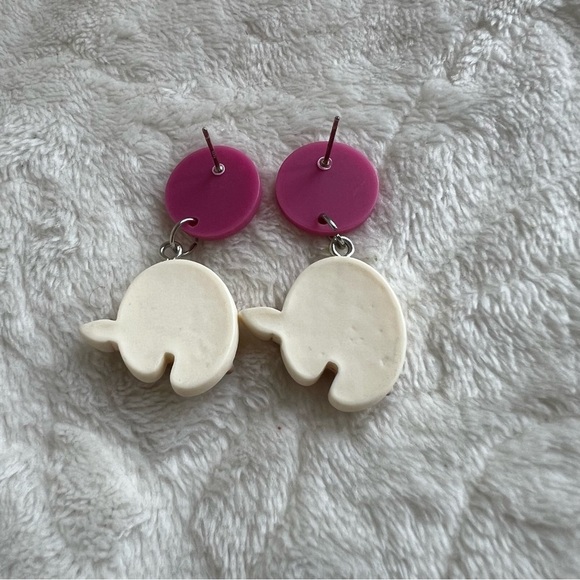 Art Teacher Appreciation Gift Color Pallet Drop Dangle  Artist Earrings Handmade - Picture 3 of 4